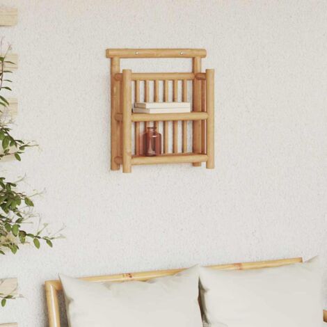 vidaXL Étagère Murale avec étagère Naturel 40 x 13 x 44 cm Bambou (1/5)