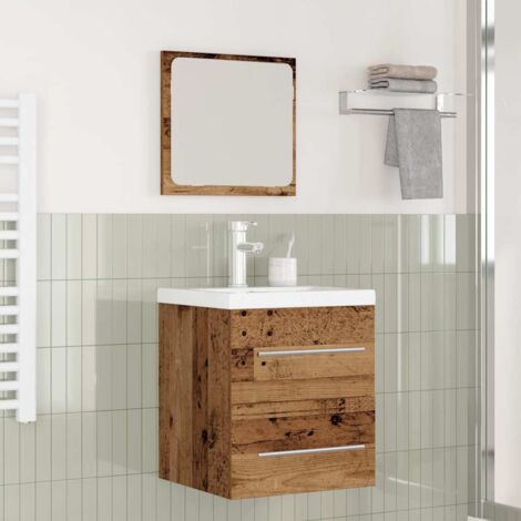 Ensemble de mobilier de salle de bain 2 pcs Bois ancien vidaXL