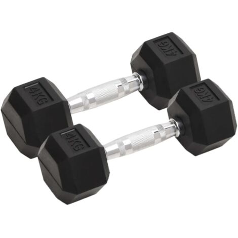 Dumbaires Ensemble de 2 pc en fonte Poids Fitness Gym de différentes tailles taille : 2 x 4 kg