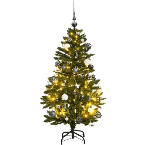 Sapin de Noël artificiel articulé 150 LED et boules 150 cm vidaXL (1/5)