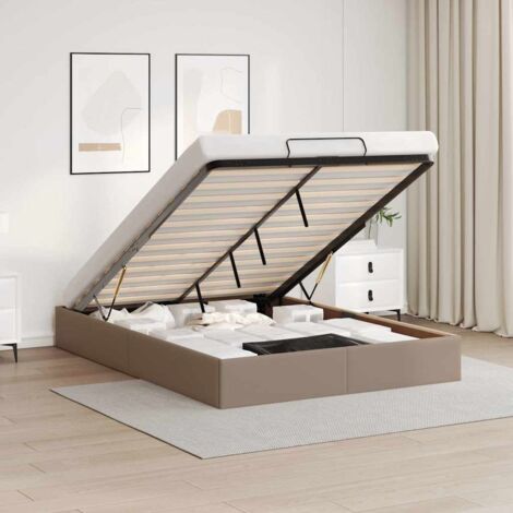 vidaXL Cadre de lit ottoman sans matelas cappuccino 140x200 cm