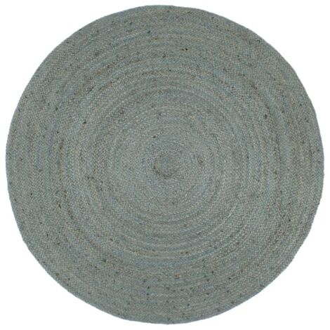 Tapis fait à la main Jute Rond 180 cm Vert olive vidaXL
