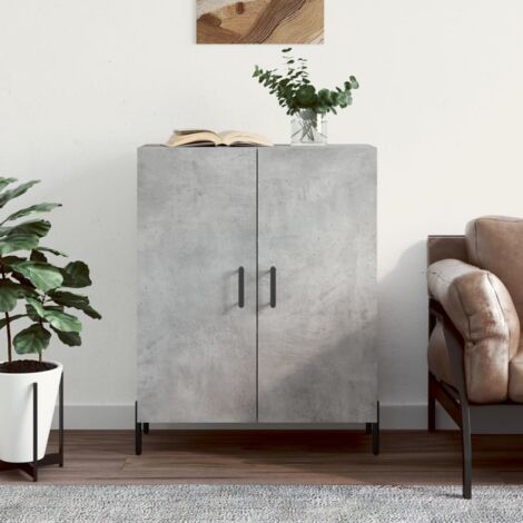 Buffet gris béton 69,5x34x90 cm bois d'ingénierie vidaXL (1/5)