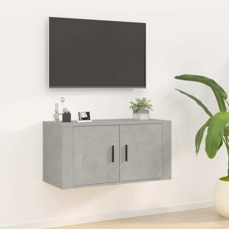 Meuble TV mural Gris béton 80x34,5x40 cm vidaXL (1/5)