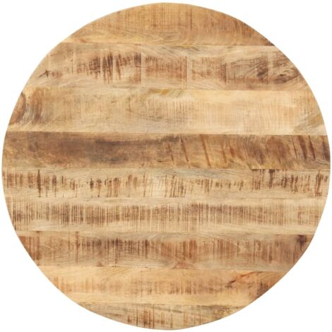 Vidaxl – Dessus de table rond en bois de manguier massif 40 cm – Épaisseur 15-16 mm – Finition polie et vernie – Pour restaurants et cafés