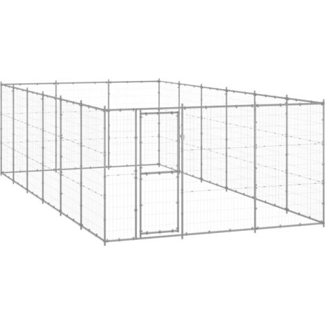 Chenil extérieur Acier galvanisé 21,78 m² vidaXL (1/5)