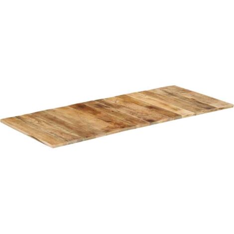 Vidaxl – Dessus de table en bois de manguier massif 140x60 cm – Épaisseur 15-16 mm – Finition polie et vernie – Supports en bois inclus