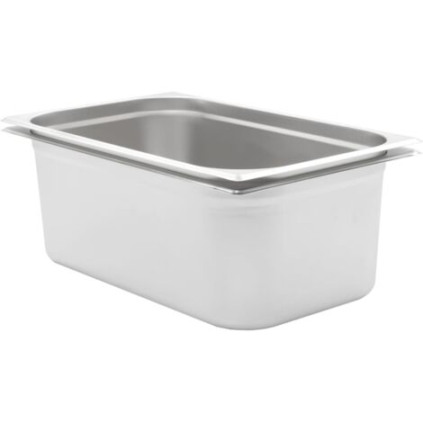 Récipients Gastronorm 2 pcs GN 1/1 200 mm Acier inoxydable vidaXL