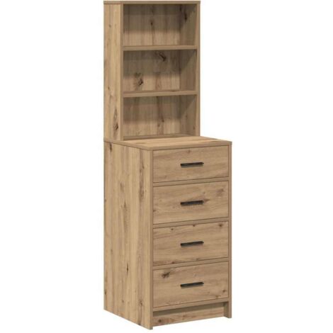 Haut Armoire chêne artisanal 40 x 41 x 135 cm Bois d'ingénierie vidaXL