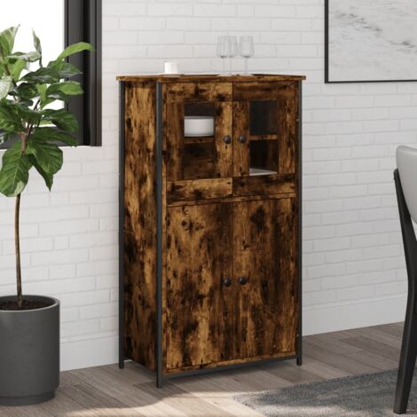 vidaXL Highboard Smoked Oak 62x32x106,5 cm Engineered Wood