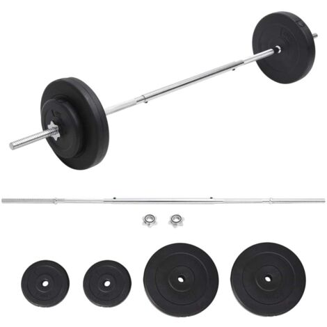 Ensemble d'haltères avec plaques 30 kg vidaXL542416