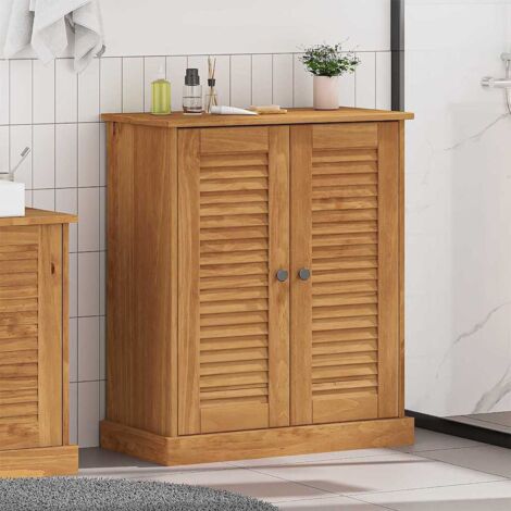 Cabinet de salle de bain Autre VIGO Marron Bois massif en pin vidaXL (1/5)