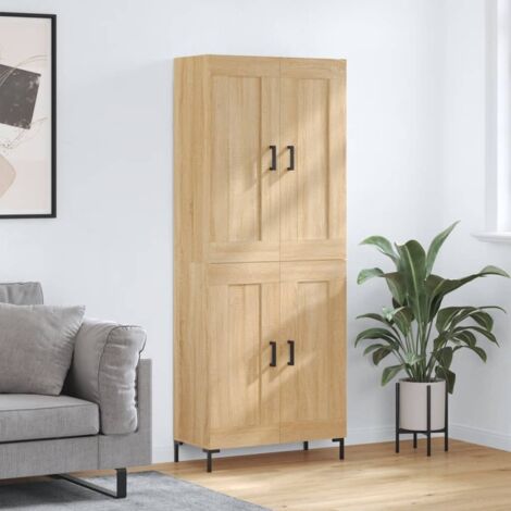 Buffet haut Chêne sonoma 69,5x34x180 cm Bois d'ingénierie vidaXL