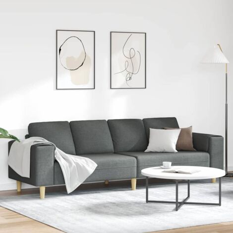 vidaXL Ensemble de Canapés Gris foncé tissu (1/5)