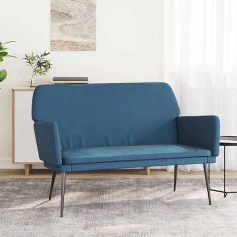Banc Banquette Design, Banc de salle à manger, Banc de cuisine Bleu 108x79x79 cm Velours vidaXL
