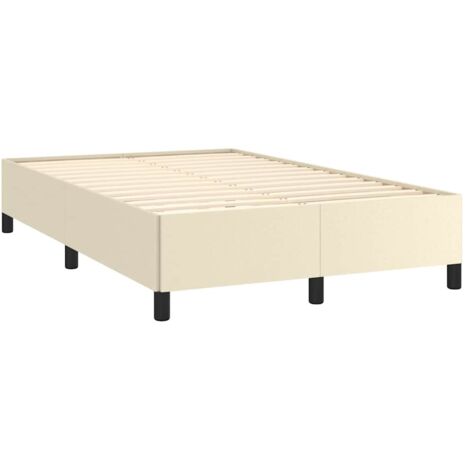 Cadre de lit sans matelas crème 120x190 cm similicuir vidaXL (1/5)