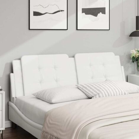 Coussin de tête de lit Zadar blanc 152 cm similicuir vidaXL (1/5)
