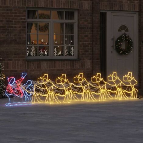 Décoration LED de Noël Multicolore 69 x 79 cm PVC vidaXL