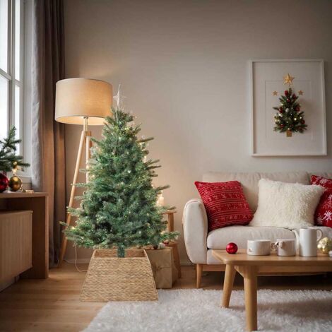 Collier de sapin de Noël Marron 70 x 70 x 28 cm Jacinthe d'eau vidaXL (1/5)