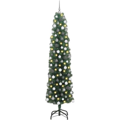 vidaXL Sapin de Noël artificiel Vert 180 cm PVC et acier et plastique
