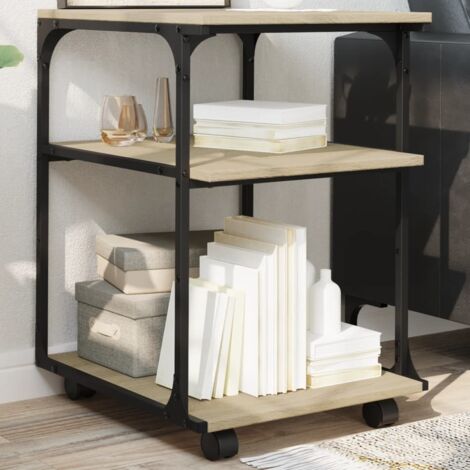 vidaXL Support d'imprimante à 3 niveaux chêne sonoma 43x48x64 cm (1/5)