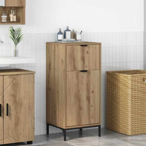 vidaXL Cabinet de salle de bain Chêne artisanal 39,5 x 36 x 88 cm (1/5)
