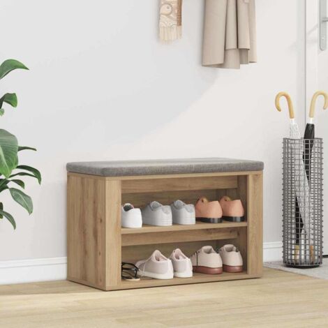 vidaXL Rack à chaussures avec étagère chêne artisanal 75 x 35 x 45 cm (1/5)