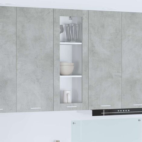 vidaXL Armoire suspendue Gris béton 40 x 31 x 100 cm Bois d'ingénierie (1/5)