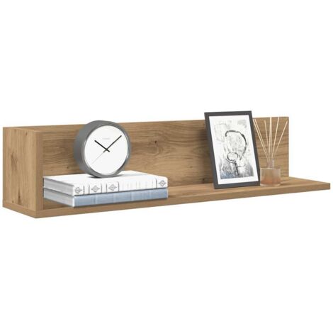vidaXL Étagères murales 2 pcs chêne artisanal 75x16,5x16,5 cm (1/5)