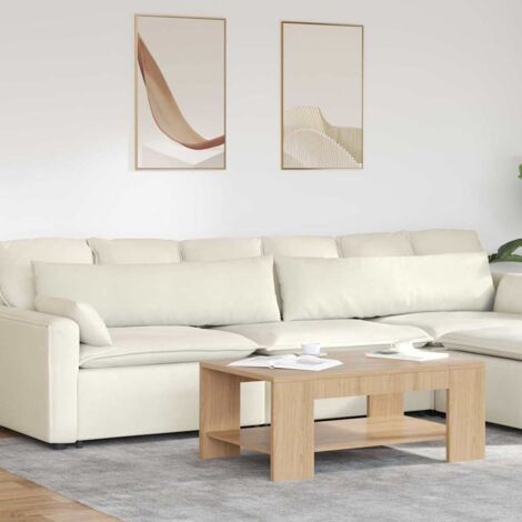 vidaXL Coussins de canapé 2 pcs Crème 145 x 40 cm