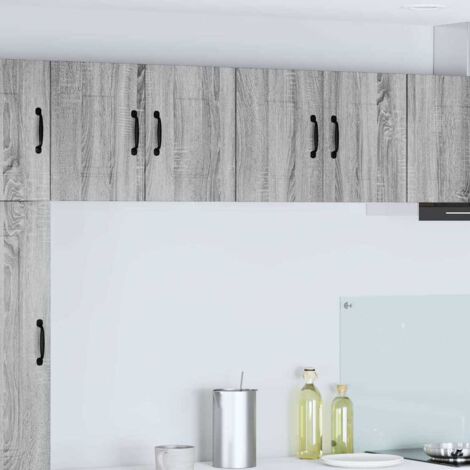 vidaXL Panneau de lave-vaisselle Kalmar 2 pcs Gris Sonoma