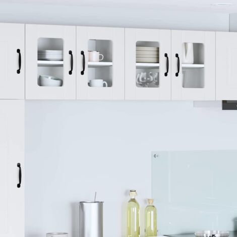 vidaXL Cabinet en verre mural LUCCA Blanc 60 x 31 x 40 cm
