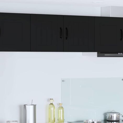 vidaXL Meuble mural LUCCA 2 pcs Noir 40 x 31 x 40 cm Bois d'ingénierie