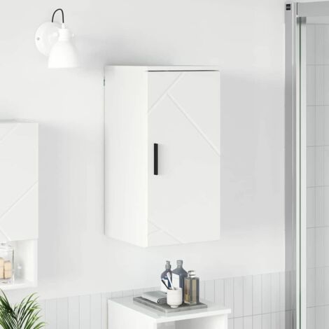 vidaXL Cabinet de salle de bain Blanc brillant 30 x 31,5 x 61 cm