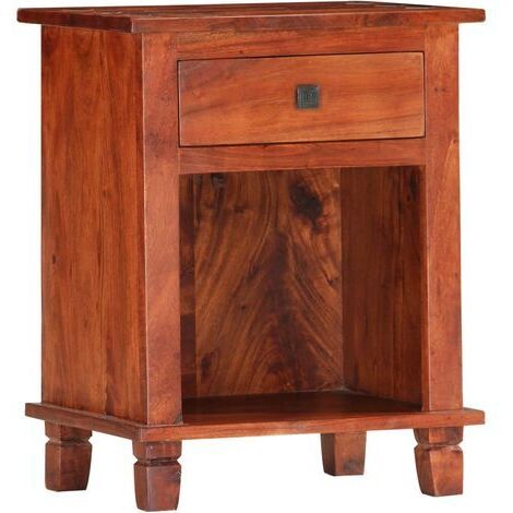Table de chevet 40 x 30 x 50 cm Bois d'acacia massif vidaXL (1/5)