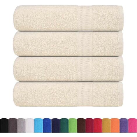 Essuie-mains 4 pcs crème 50x100 cm 360 g/m² 100% coton vidaXL