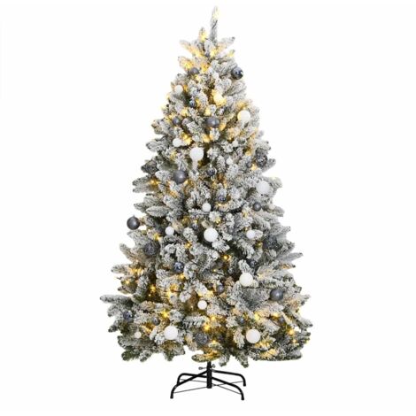 Sapin de Noël artificiel articulé 300 LED et boules 210 cm vidaXL