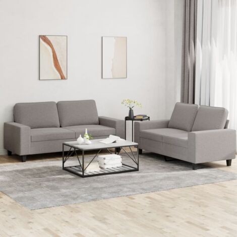 Ensemble de canapés 2 pcs taupe tissu vidaXL (1/5)