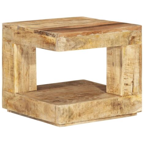 vidaXL Table basse 45x45x40 cm Bois de manguier massif (1/5)