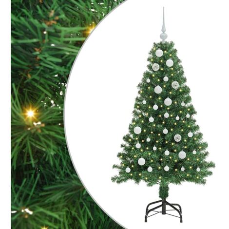 vidaXL Sapin de Noël artificiel Vert 150 cm PVC, Acier et Plastique (1/5)
