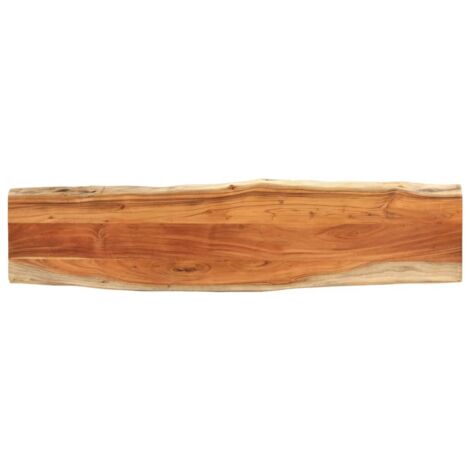 Vidaxl – Dessus de table rectangulaire 180x40x3,8 cm en bois massif acacia – Surface lisse facile à nettoyer – Design à bords vivants