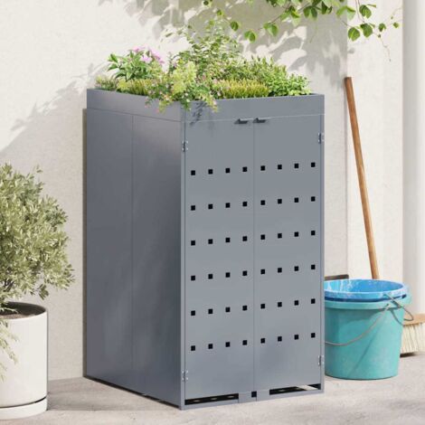 vidaXL  Wheelie Bin Storage with Planter Roof for Single 240L Bin