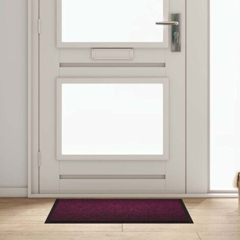 vidaXL Tapis de porte Bordeaux 60 x 40 x 1.2 cm Tissu en teddy (1/5)
