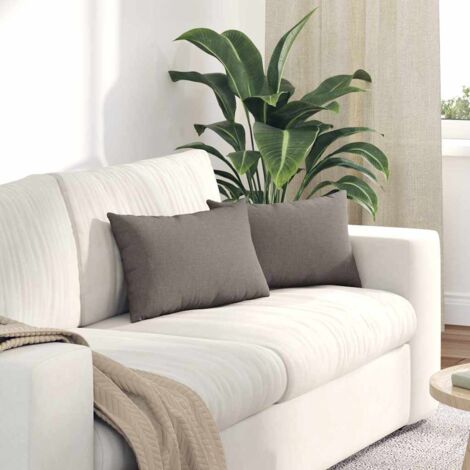 vidaXL  Sofa Pillows  2 pcs Taupe 50 x 30 cm Fabric