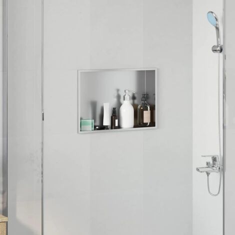 vidaXL  Shower Niche  Silver 45 x 30 x 9.5 cm Stainless Steel
