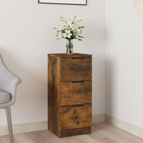 Buffet Chêne fumé 30x30x70 cm Bois d'ingénierie vidaXL