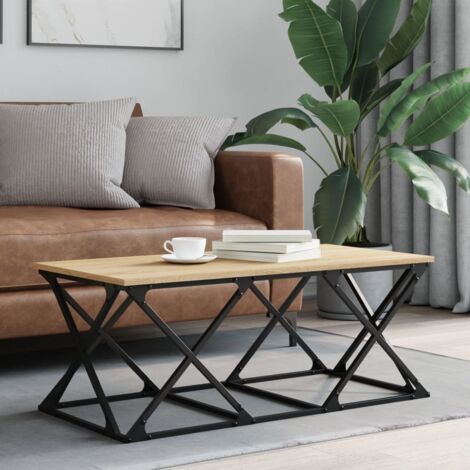 Table basse chêne sonoma 100x49x40 cm bois d'ingénierie vidaXL (1/5)