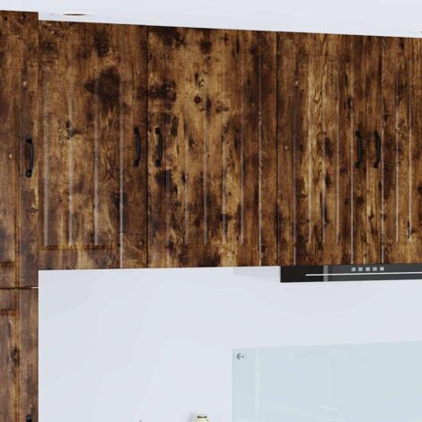 vidaXL Meuble mural LUCCA Chêne fumé 50 x 31 x 80 cm Bois d'ingénierie
