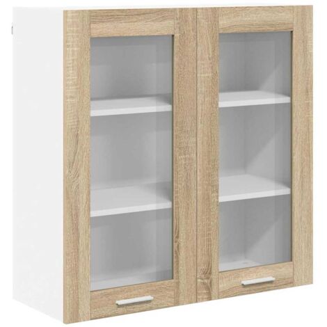 vidaXL Hanging Cabinet Sonoma Oak 80 x 31 x 80 cm Engineered Wood (1/5)