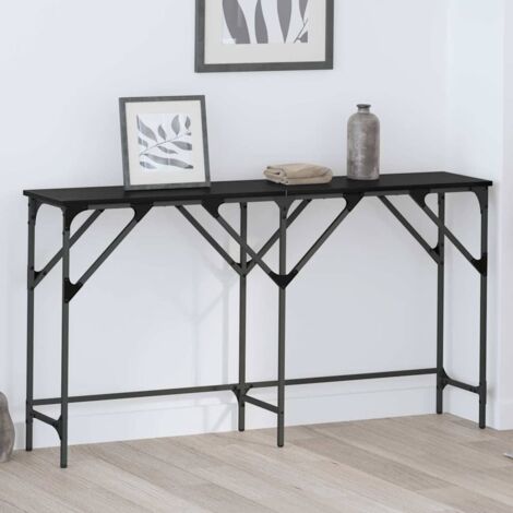 Table console Chêne noir 140 x 29 x 75 cm Bois d'ingénierie vidaXL